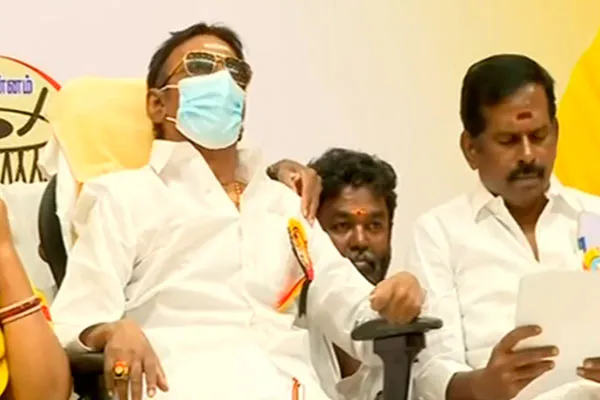 Vijayakanth appeared after treatment; Important post for Premalatha