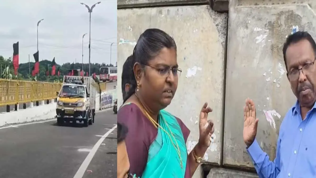 Cracks in the bridge that was opened this morning - Collector inspects in person
