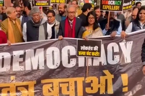 'Let's Save Democracy'-Suspended MPs rally