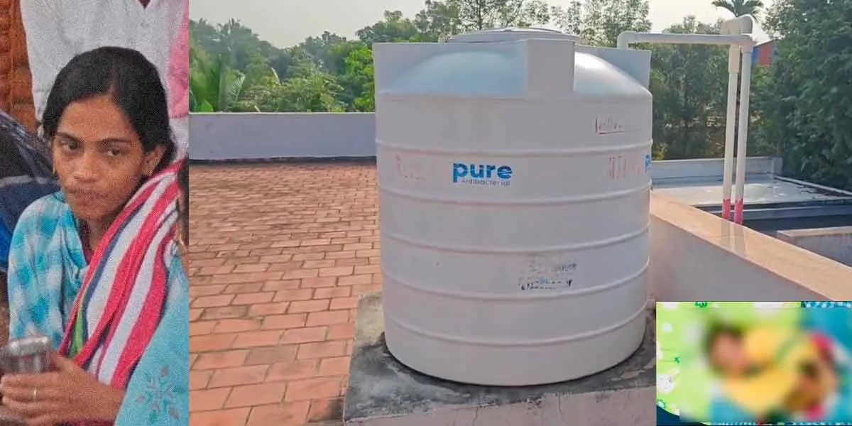 Cruel incident by putting infant in water tank; Mother arrested