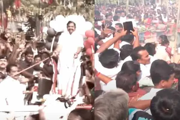 Reception by bullock cart; Edappadi attended the Pongal festival