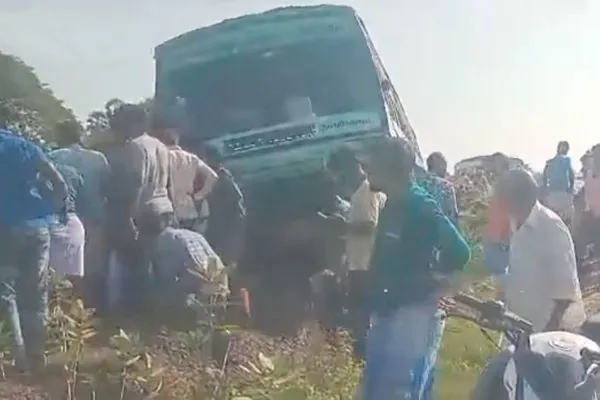 Sudden illness of the driver; The bus lost control