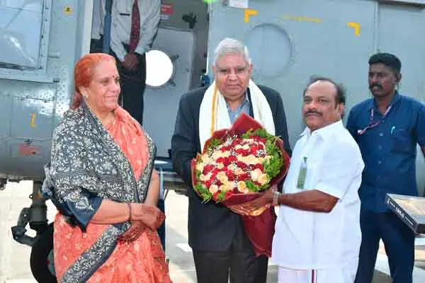  Minister of Tamil Nadu welcomed the Vice President