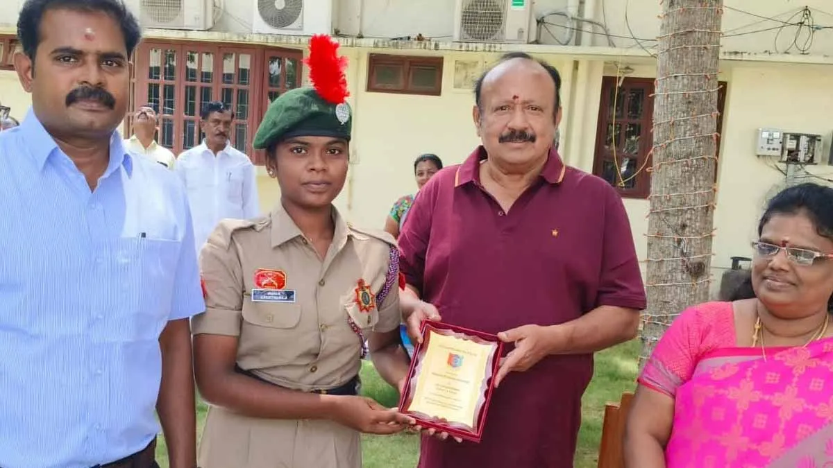 Government college student wins gun shooting competition; Agriculture Minister Appreciation