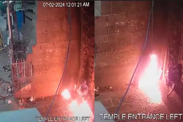 Setting fire to Kapaleeswarar temple gate; One arrested