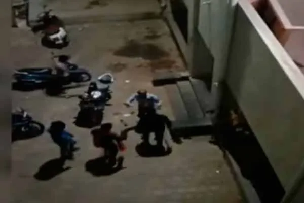 Attack on students engaged in prayer; A viral video