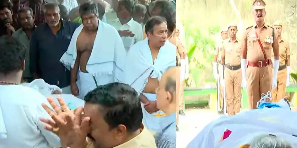 Cremation of RM Veerappan with state honors