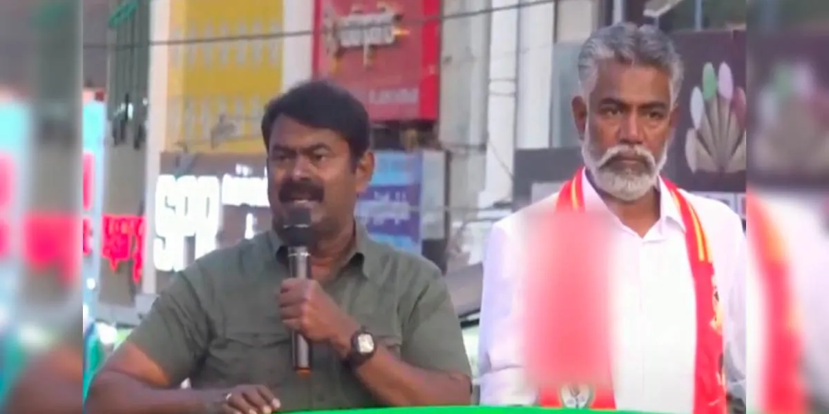  'No water in Karnataka... No vote for Congress'-Seeman lobbying in Thanjavur