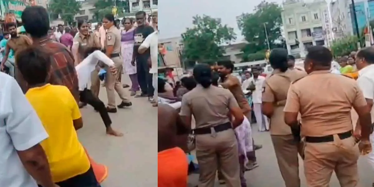 Intoxicated youth attack policemen; A viral video