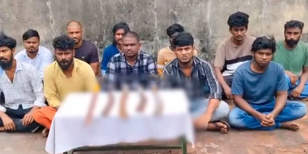 Ambush with deadly weapons; 12 people arrested