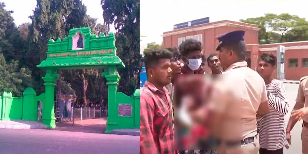 College students with 'Root Thala' banner; Stopped by the police