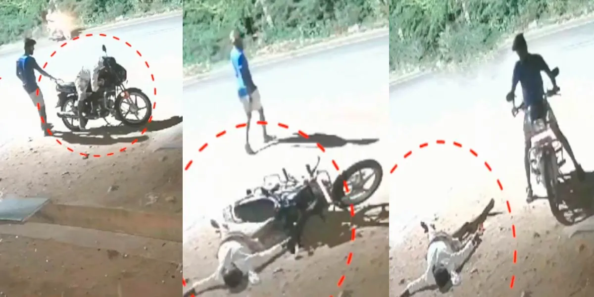 Theft of a two-wheeler from an intoxicated person; Police investigate with CCTV footage