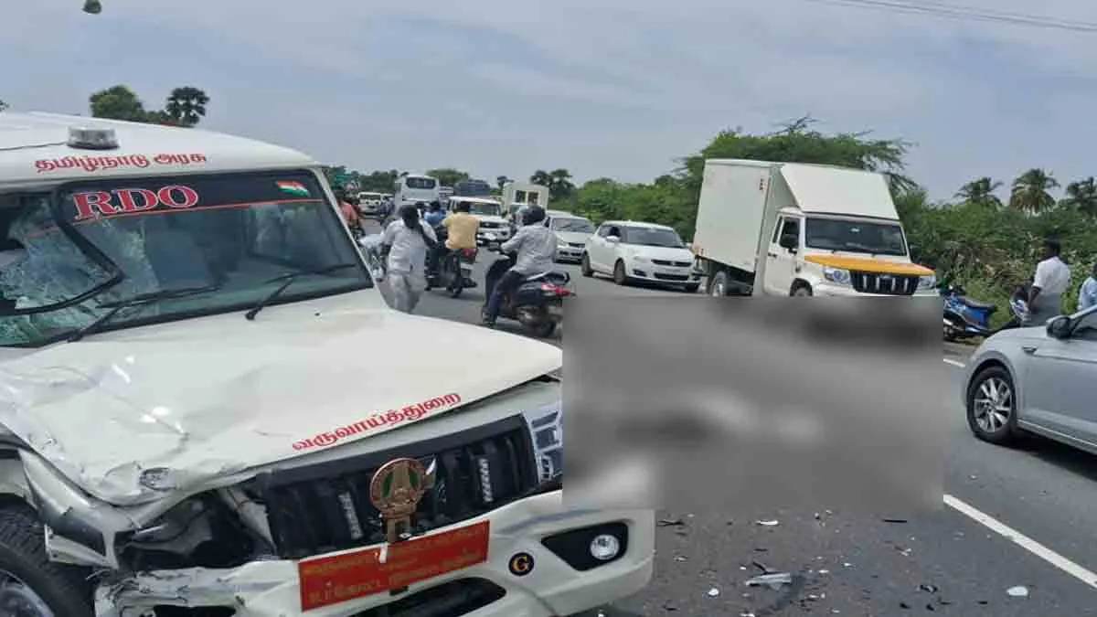vehicle collided with an accident;  Tragedy of two victims