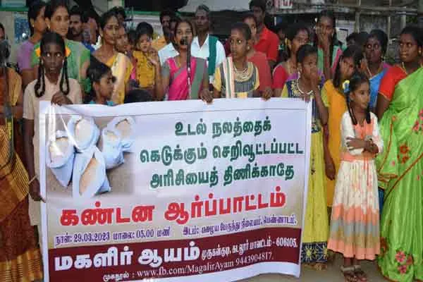 enriched rice against for cuddalore pennadam people