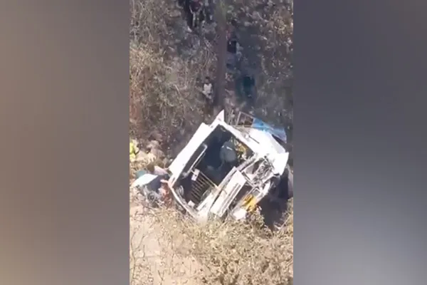 Bus overturns in valley in jammu