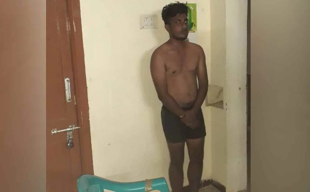 The young man who tried to attack the police 