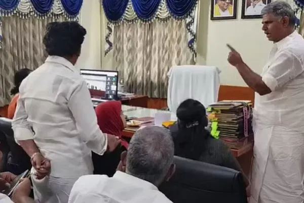 The woman commissioner burst into tears for AIADMK MLA threatened