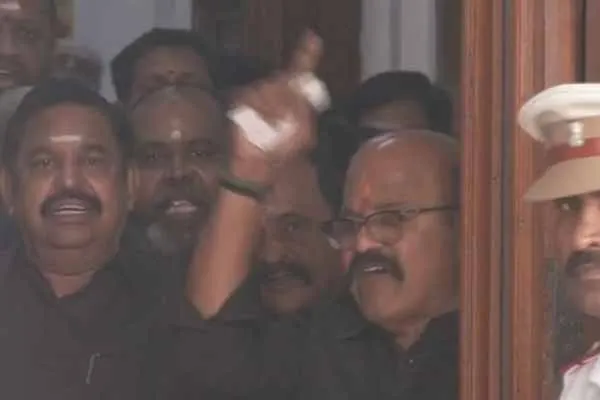 ADMK walkout from the Legislative Assembly