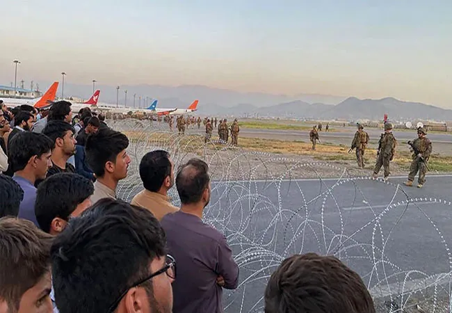 Afghanistan kabul airport peoples us airforce flight  