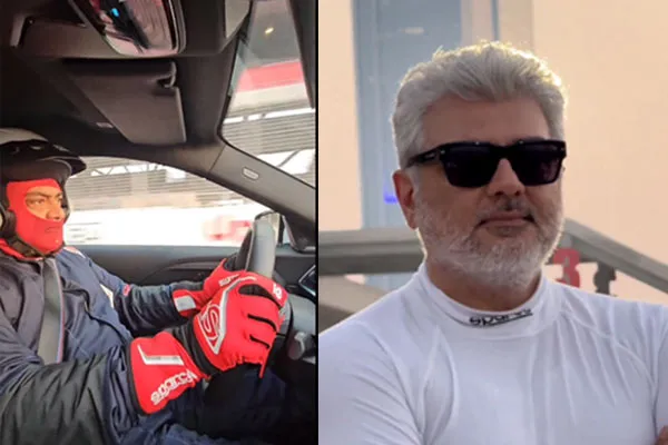 Ajith drives a car at breakneck speed in dubai