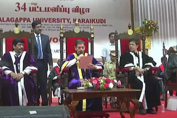 Alagappa University. convocation; Minister of Higher Education neglect