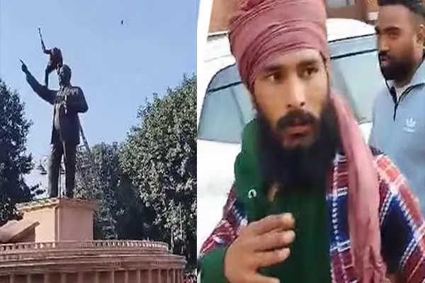 Man hit Ambedkar statue with hammer on Republic Day at punjab