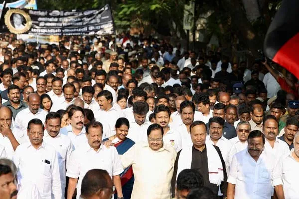 Anna Memorial Day; Peace rally on behalf of DMK