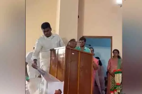 international womens day celebration annamalai tension in stage 