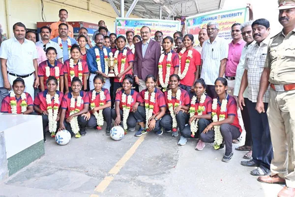 Annamalai University's record-setting team at khelo India Games