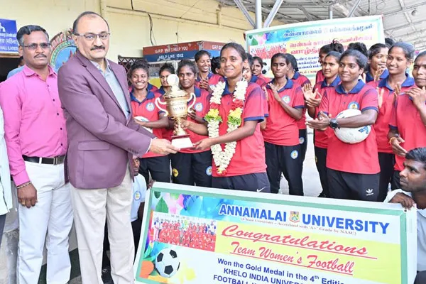 Annamalai University's record-setting team at khelo India Games