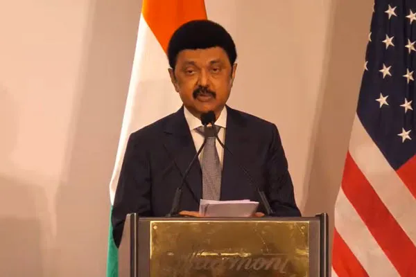 CM stalin speech in America Tamil Nadu is a highly developed state