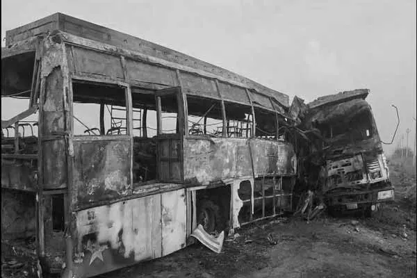 Andhra Babatla Dt Chinaganjath Bus truck incident 