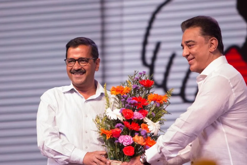Aravinth at Makkal Needhi Maiam