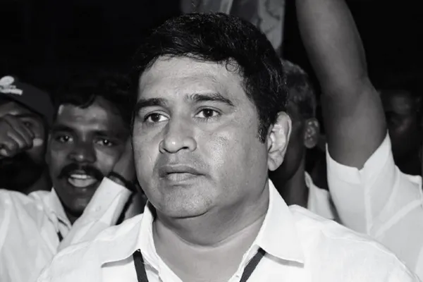 T.V.K. leader Vijay condolence amstrong incident