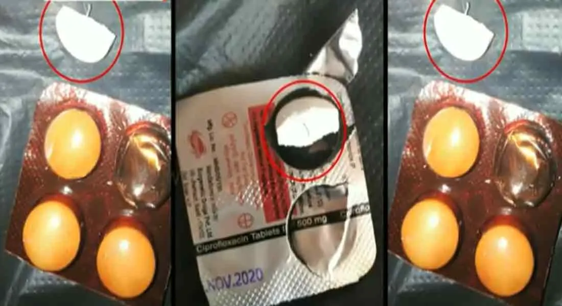  The iron wire on the tablet given to the stomach in the govt hospital