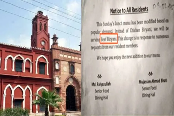 The controversial Uttar pradesh university menu to Beep Biryani is the instead of Chicken Biryani