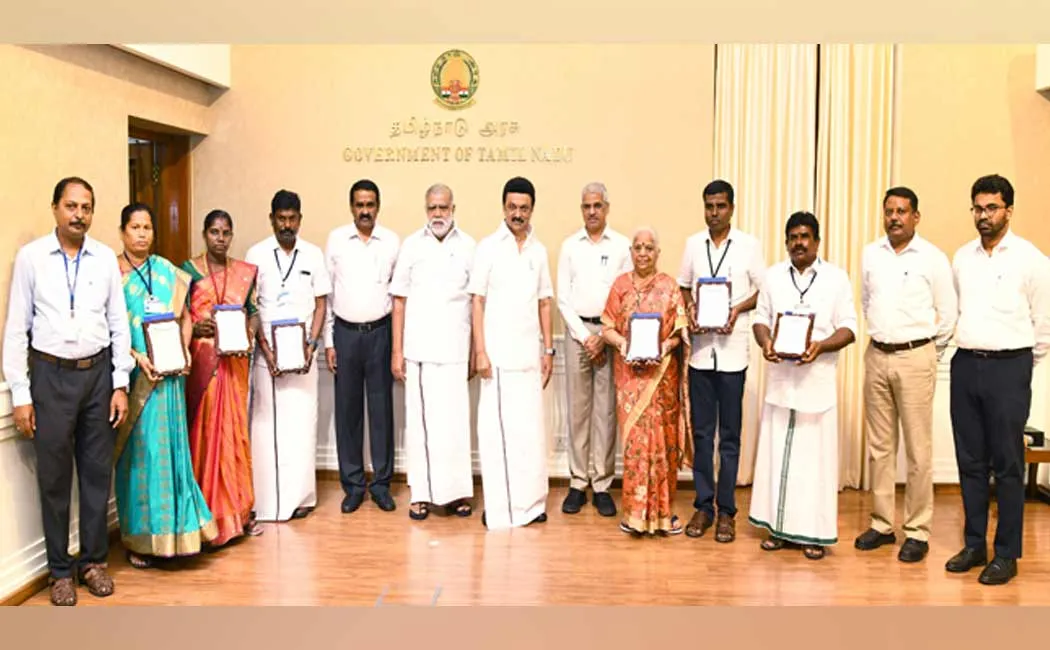 Chief Minister M.K.Stalin presented the exemplary village awards