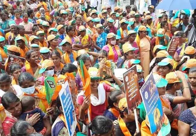 virudhunagar district bjp leader women incident police investigation 
