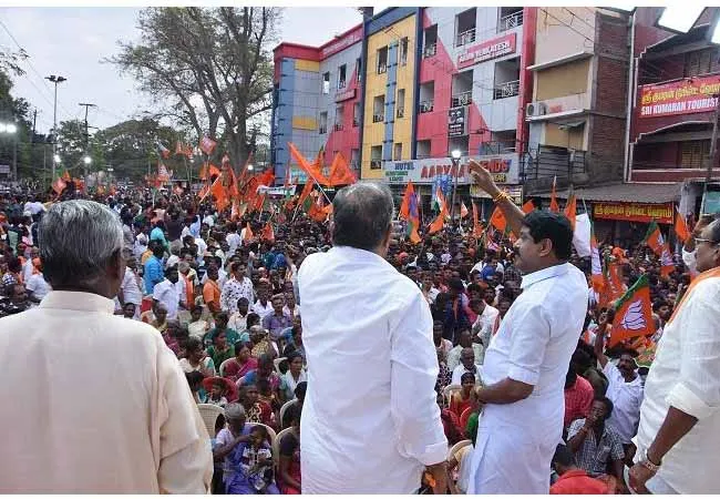 caa support bjp party rally in tenkasi 