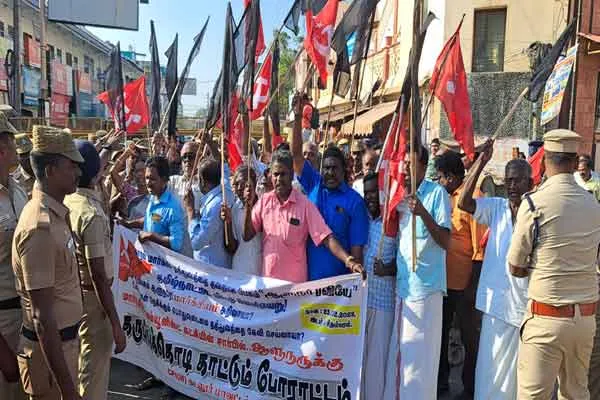 tamil nadu governor ravi black flag in chidambaram