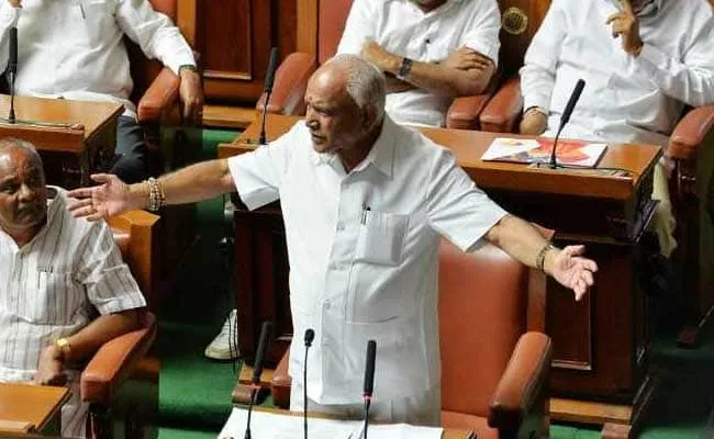 karnataka political crisis tomorrow floor test yeddurappa said congress govt dissolve
