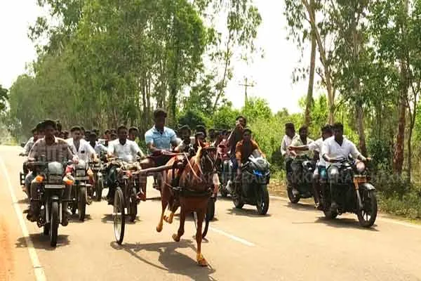  Danger posed by two-wheelers in Horse and bullock cart races