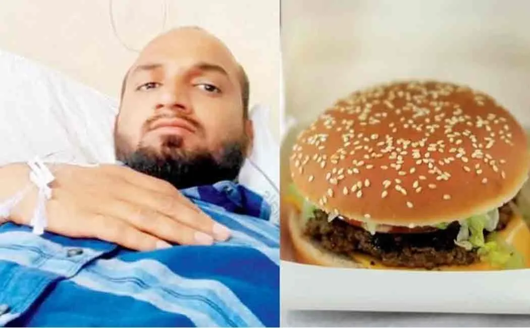 Glass pieces in burger injures man in Pune