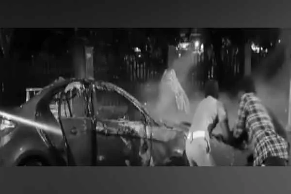 A car caught fire in Annasalai Chennai
