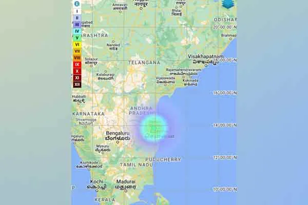 Earthquake near Chennai