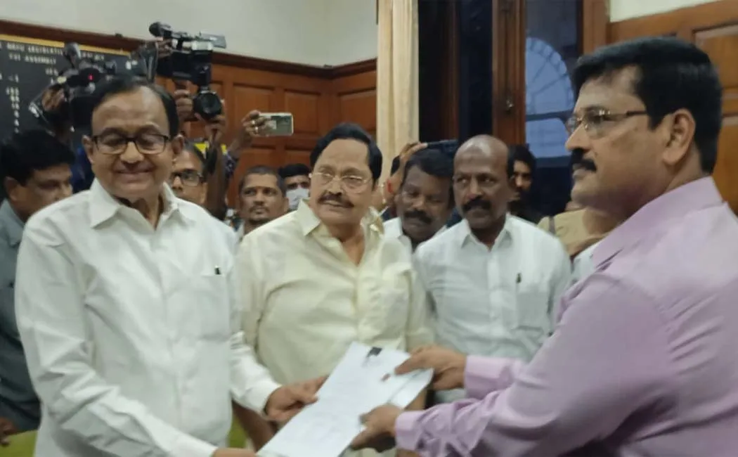 State level election - P. Chidambaram's candidature petition!