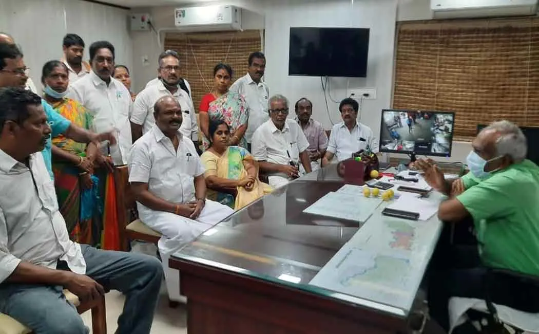Farmers' Union engaged in struggle at Chidambaram office