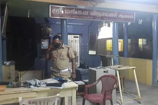 Pillaiyar temple turned into a temporary fire station