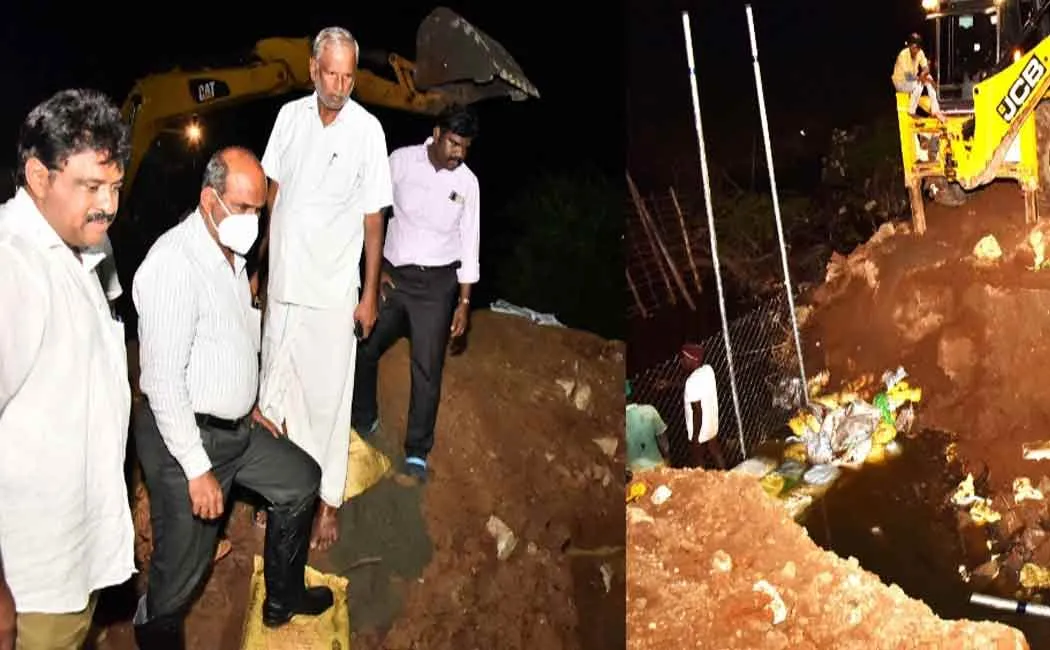 District Collector who personally inspected field at night