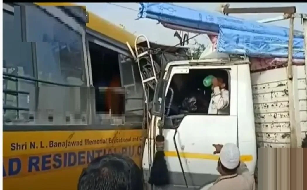 lorry and college bus incident police investigation